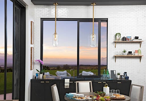 modern pass-through window for easy entertaining